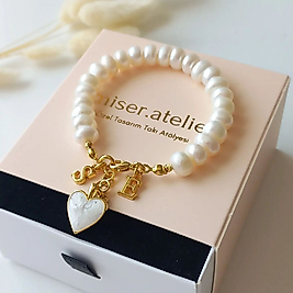  'ADEN GOLD 2 HARFLİ RONDELA  İNCİ ' ♡