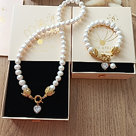 'ADEN EKSTRA KALP SET ' İnci küpe hediyeli ♡