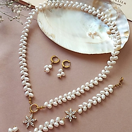 PETAL KOLYE VE KÜPE SET