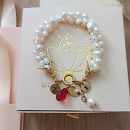 'WHITE SHINE ' İNCİ BİLEKLİK 